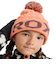 ROXY キッズ EFFIE GIRL BEANIE ビーニー ROXYジャガードロゴ ポンポン 【25-26SNOWモデル】