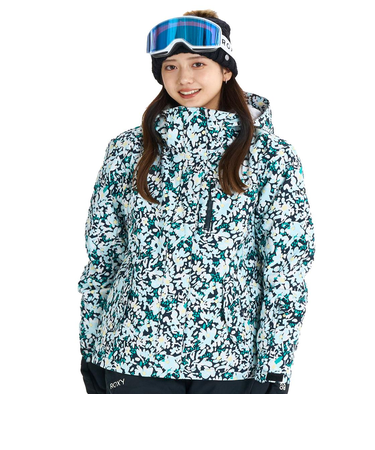 ROXY ウィメンズ ROXY JETTY NP JK スノージャケット パウダースカート・ハンドゲイター付き【25-26SNOWモデル】