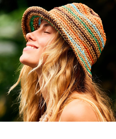 【OUTLET】Roxy CANDIED PEACY ウィメンズ ハット ペーパーストロー <2025 ETERNAL SUMMER COLLECTION>