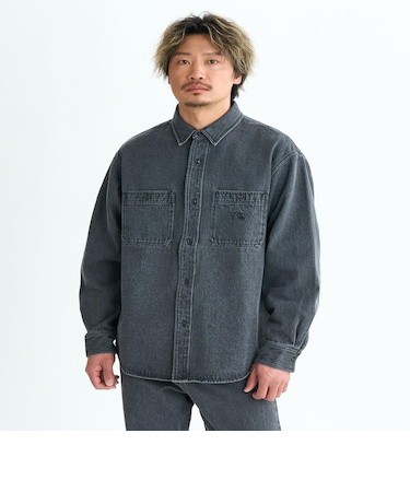 Quiksilver DENIM WASH SHIRT シャツ セットアップ メンズ