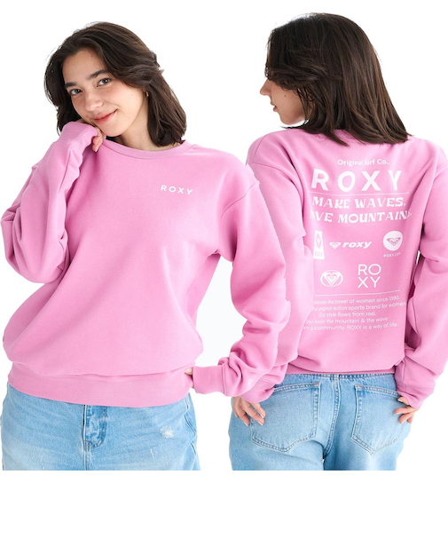 【ROXY ロキシー 公式通販】ロキシー(ROXY)Roxy HISTORICAL LOGO PULL OVER ウィメンズ スウェットトップス 長袖