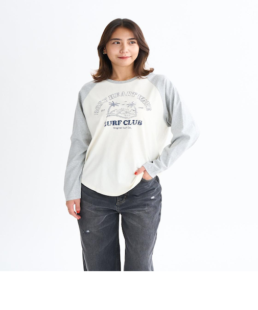 Roxy ROXY HEART WAVE RAGLAN TEE ウィメンズ 長袖Tシャツ <2025FW HEART WAVE>