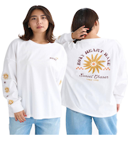 Roxy BELLIS L/S TEE ウィメンズ 長袖Tシャツ バックプリント <2025FW HEART WAVE>