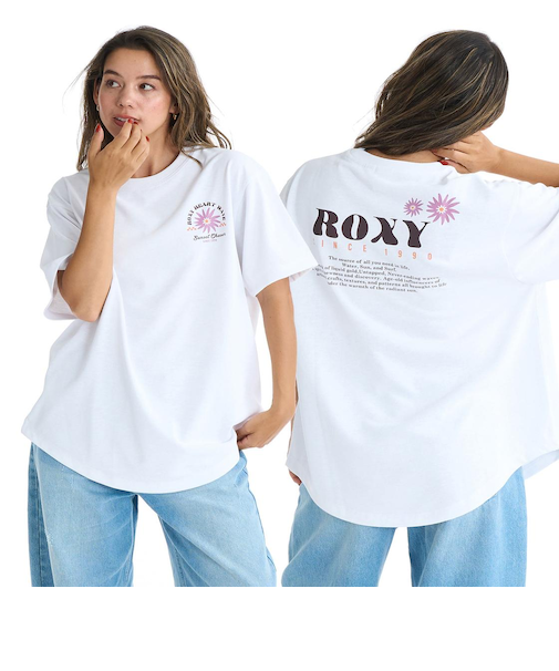 Roxy SUN AND SURF S/S TEE ウィメンズ 半袖Tシャツ 吸水速乾 <2025FW Early Fall Tee>