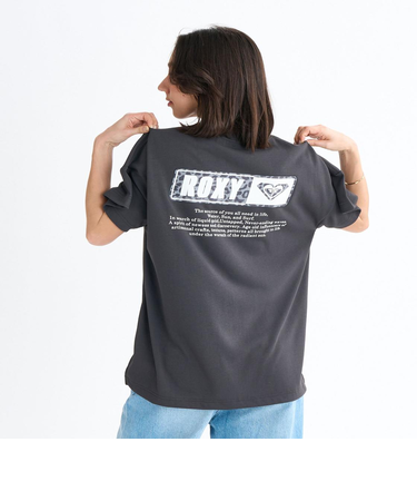 Roxy SQUARE LOGO S/S TEE ウィメンズ 半袖Tシャツ 吸水速乾 レオパード柄 <2025FW Early Fall Tee>