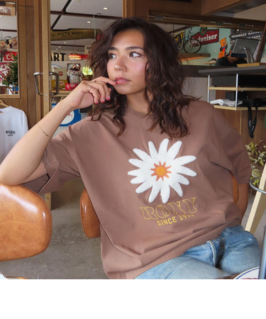 Roxy BELLIS S/S TEE ウィメンズ 半袖Tシャツ ドロップショルダー <2025FW Early Fall Tee>