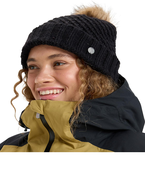 ROXY ウィメンズ BLIZZARD BEANIE ビーニー フリースライナー付き 保湿 ポンポン【25-26SNOWモデル】