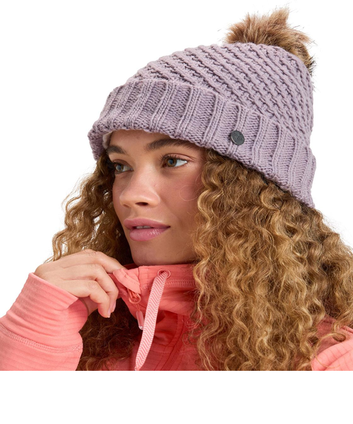 ROXY ウィメンズ BLIZZARD BEANIE ビーニー フリースライナー付き 保湿 ポンポン【25-26SNOWモデル】