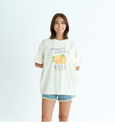【ROXY ロキシー 公式通販】ロキシー（ROXY）【OUTLET】Roxy SQUEEZE THE DAY ウィメンズ 半袖ラッシュガード ヴィンテージ風加工