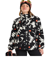 ROXY ウィメンズ ALABAMA FULL ZIP PRINTED スノー ベースレイヤー フルジップトップス 花柄 【25-26SNOWモデル】