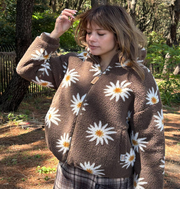 【ROXY ロキシー 公式通販】ロキシー（ROXY）Roxy ALL DAY ウィメンズ フラワー柄 ボアジャケット 中綿 ダブルジップ
