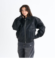 Roxy MY BEST ウィメンズ エコレザージャケット オーバーサイズ <2025FW WHAT'S IN YOUR HEART?>