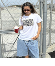 【OUTLET】Roxy HOT SUMMER ウィメンズ 半袖Tシャツ ボックスプリント スタッズロゴ 接触冷感