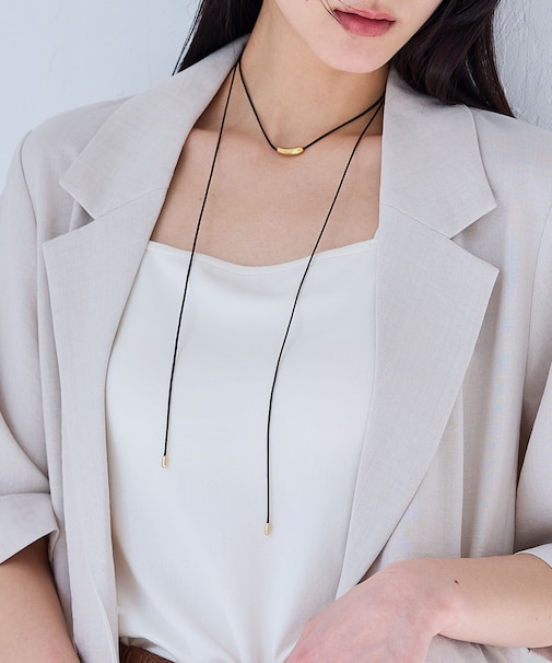 メタルポイントマルチコードネックレス