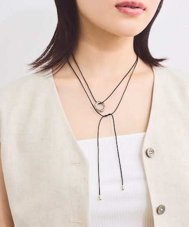 ニュアンスリングマルチコードネックレス