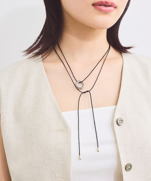 ニュアンスリングマルチコードネックレス