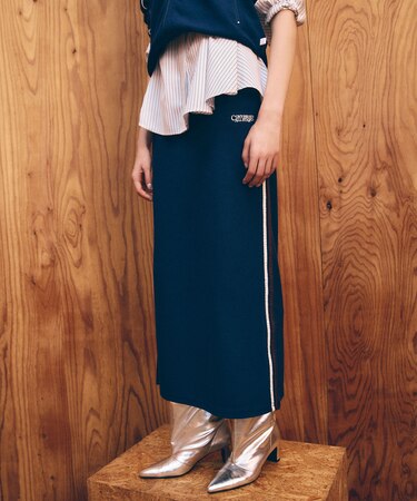 【CONVERSE】VIS別注配色ラインIラインスカート【セットアップ対応】