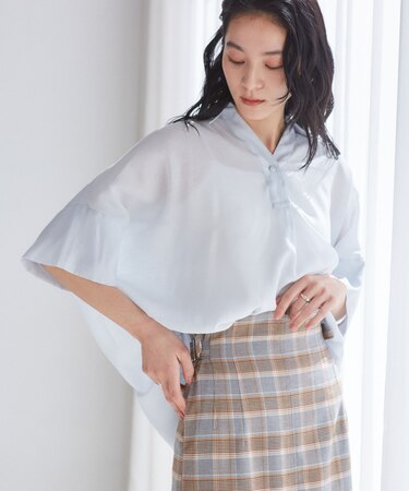 【WEB限定】バックシャンスキッパーブラウス