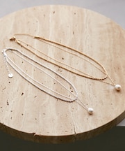 レイヤード淡水パールネックレス