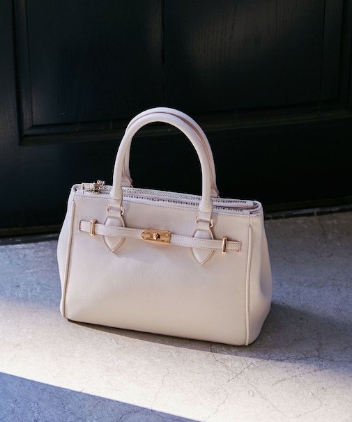 【新色追加】【2WAY】フロント金具3層トートバッグ