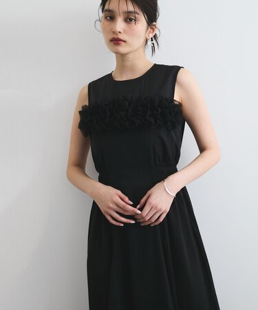 【VIS DRESS】チュールフラワードッキングワンピース