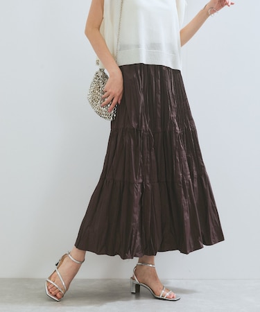 【洗える】ワッシャー加工スカート