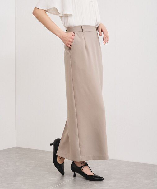 【洗える】Iラインロングスカート