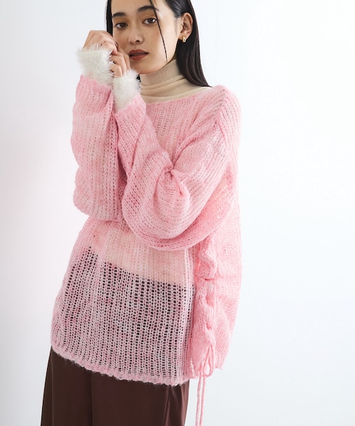 モヘアタッチシアーニット