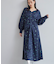 オリジナル花柄クリンクル加工ワンピース