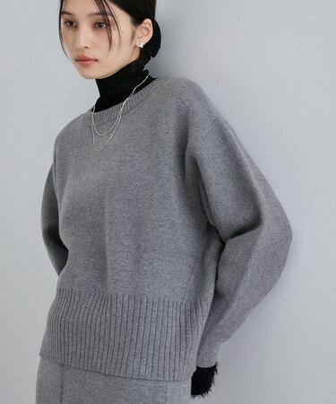 【セットアップ対応】もちっとニットミラノリブプルオーバー