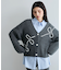 【WEB/一部店舗限定】リボンコード刺繍Vネックカーディガン【セットアップ対応】