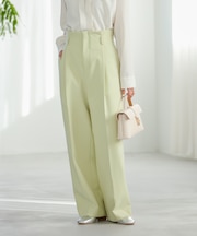 【洗える・防シワ】美easy裏起毛ワイドパンツ