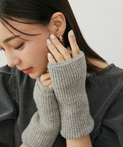 2WAY】フィンガーレスリブニットアームウォーマー｜ビスの通販