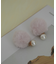 【2WAY】フェイクファーパールピアス