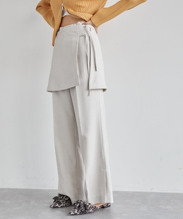 スカートレイヤードスラックス