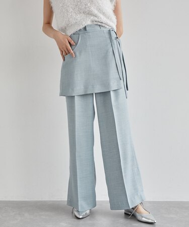 スカートレイヤードスラックス