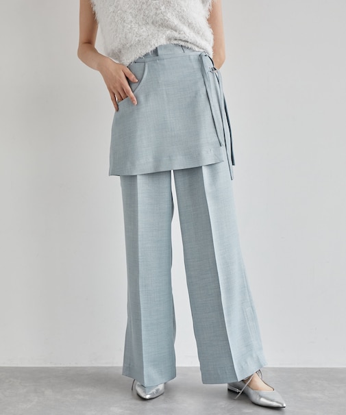 スカートレイヤードスラックス