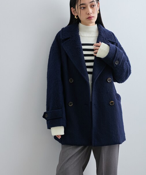 シャギーミディ丈Pコート