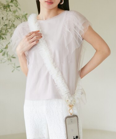 グラデーションフリルスマホショルダー