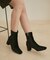 【抗菌防臭】スクエアトゥストレッチヒールブーツ