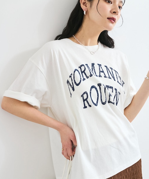 ピグメント加工プリントビッグTシャツ