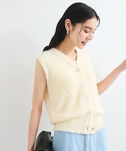 【洗える】テープヤーンニットベスト