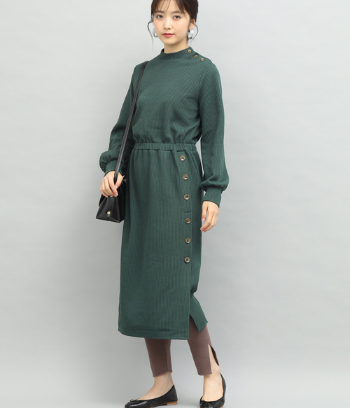 美品❤BRIEFING 3Dロゴハイネック半袖ワンピース☆ ブリーフィング 3Dロゴモックネック 半袖ワンピース 黒 Mサイズ