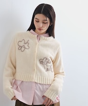 【WEB限定】刺繍フラワーカーディガン