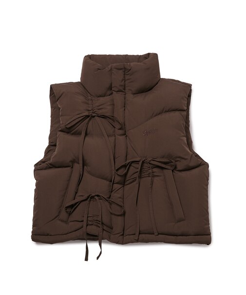 【韓国人気ブランド/sinoon】リボンディテールダウンベスト