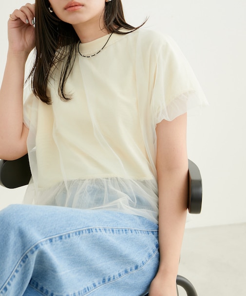 【2WAY】チュールリバーシブルプルオーバー