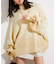 サイドカット箔ニットプルオーバー