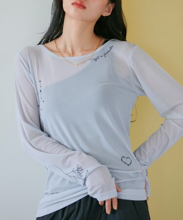 【洗える】シアータトゥートップス