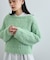 キラッと華やか！透かし柄シャギーニットプルオーバー