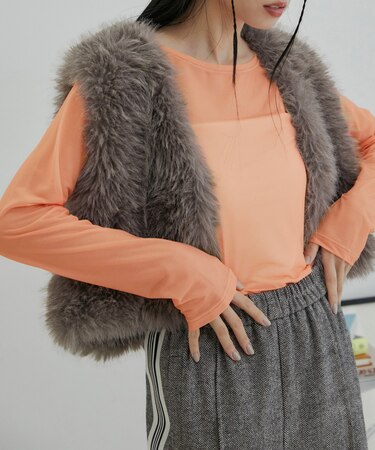 【洗える】クルーネックシアーロングTシャツ